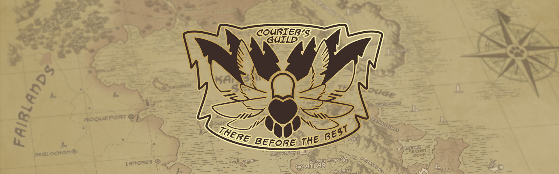 The Courier's Guild, a barebones confederation of local offices, trade routes, carriage and mantis travel services, and other loosely affiliated package storing and handoff groups that handle the majority of the land-based delivery needs of The Cross.